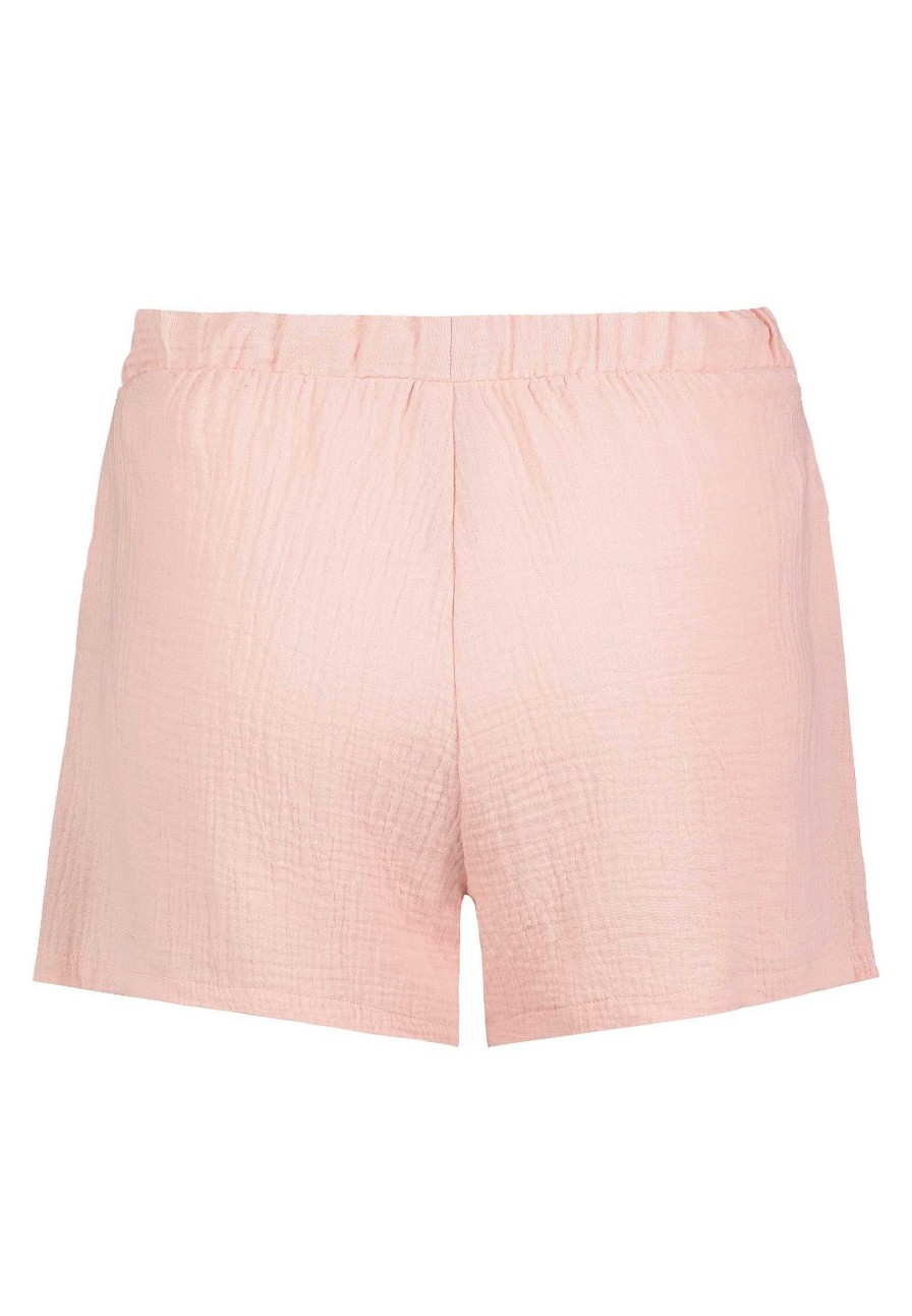 SUBLEVEL Musselin Shorts Mit Raffung Light Rose Shorts