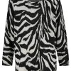 SUBLEVEL Strickpullover Zebra White Pullover