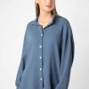 SUBLEVEL Damen Musselinbluse Middle Blue Beliebt