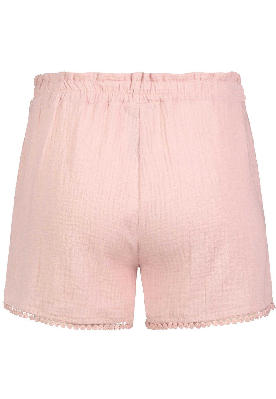 SUBLEVEL Musselin Shorts Mit Bommelborte Light Rose Shorts