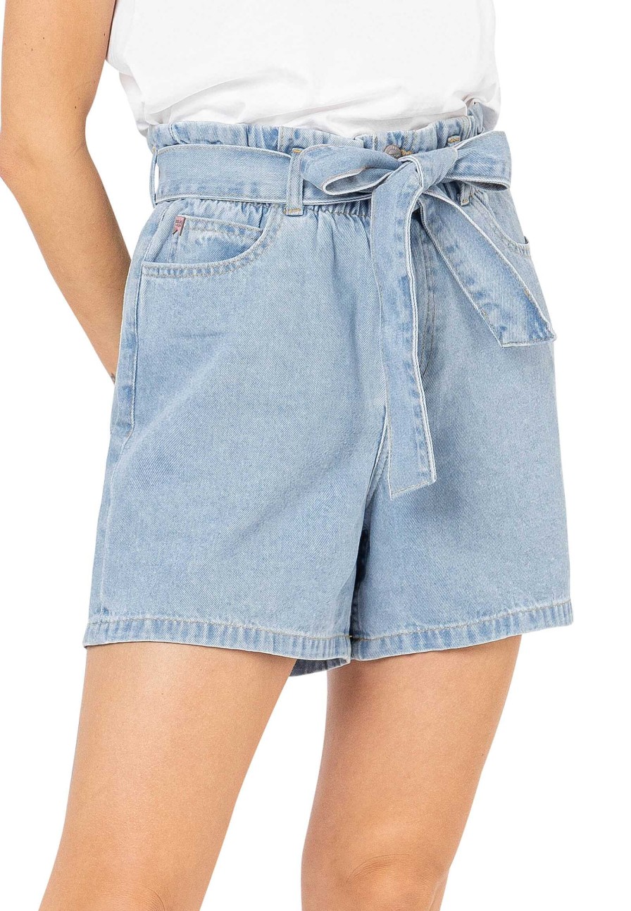 SUBLEVEL Jeansshorts Im Paperbaglook Light Blue Shorts