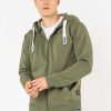 SUBLEVEL Sweatjacke Mit Kapuze Dark Green Pullover