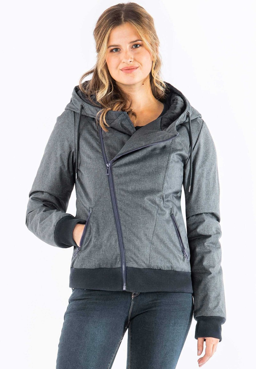 SUBLEVEL Gefutterte Damen Winterjacke Dark Blue Beliebt