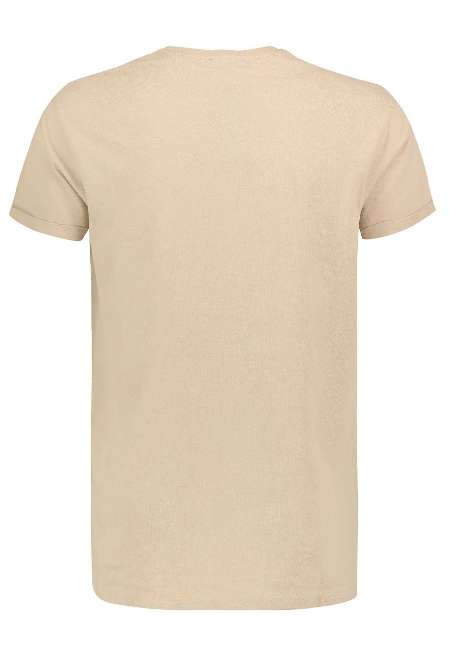 SUBLEVEL Rundhalsshirt Mit Brusttasche Beige Shirts