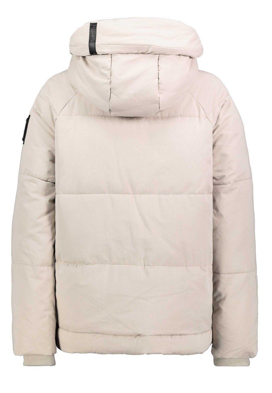 SUBLEVEL Warme Steppjacke Puffer Jacket Light Beige Beliebt