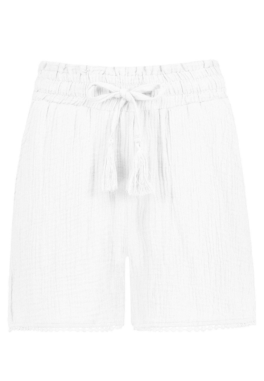 SUBLEVEL Musselin Shorts White Shorts