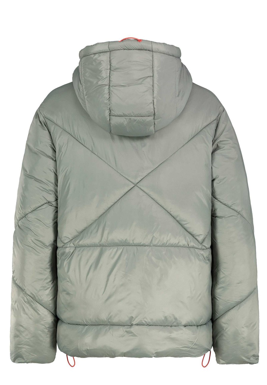 SUBLEVEL Winterjacke Weich Wattiert Middle Green Beliebt