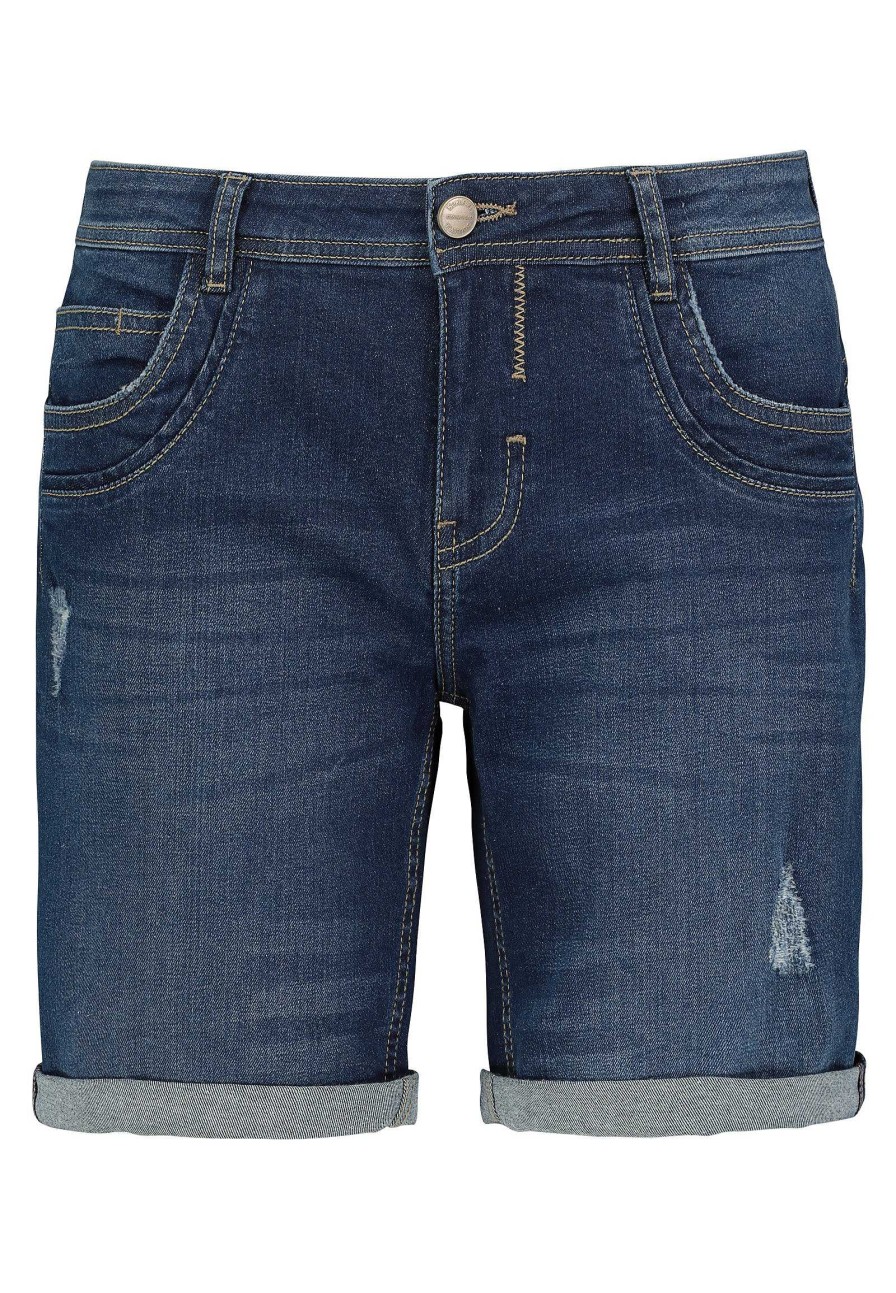 SUBLEVEL Stretch Bermuda Aus Jeans Dark Blue Shorts