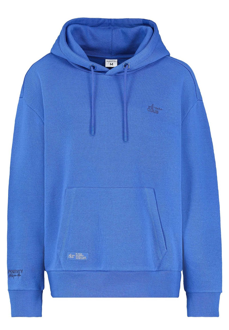 SUBLEVEL Damen Basic Hoodie Blue Beliebt