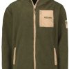 SUBLEVEL Outdoor Fleecejacke Mit Kapuze Dark Green Jacken