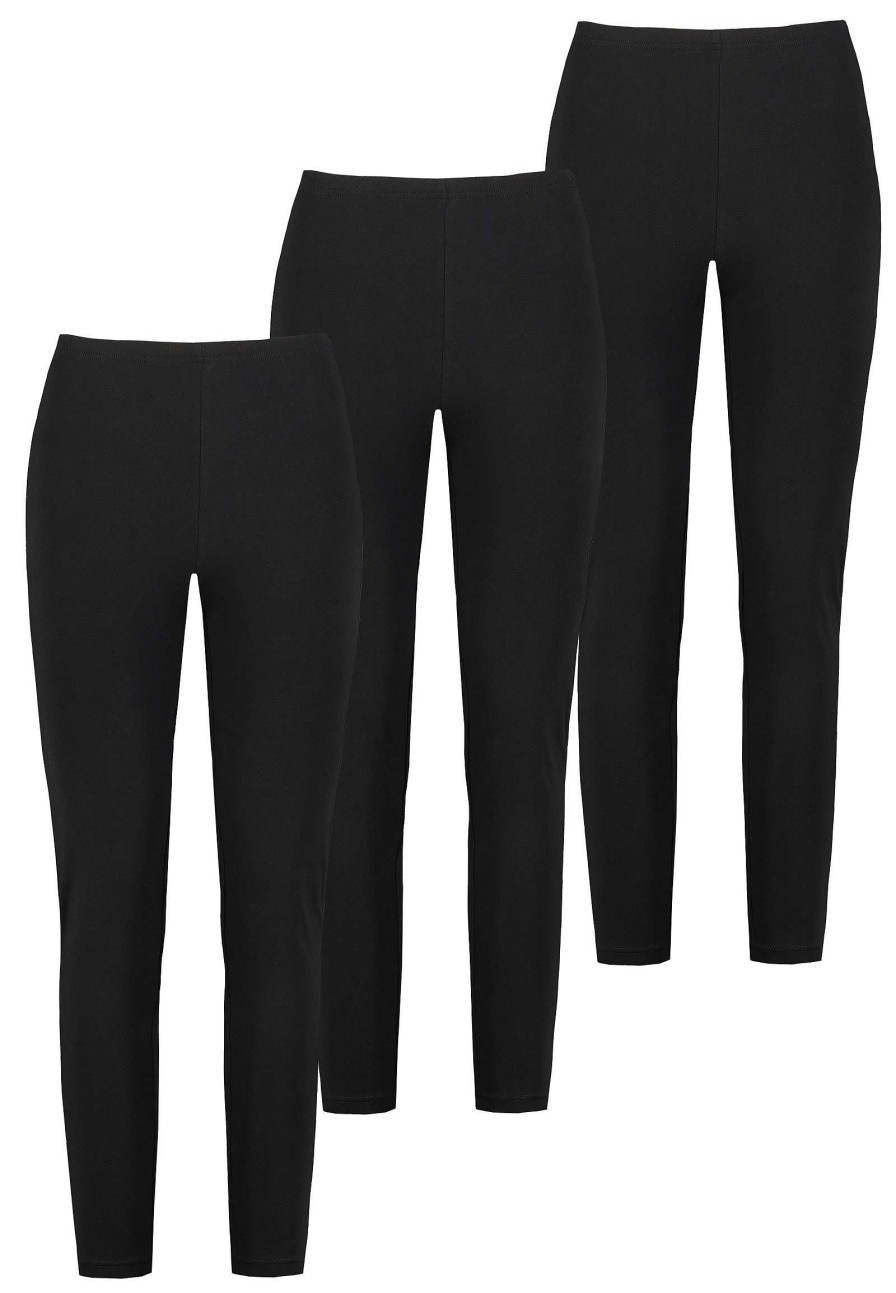 SUBLEVEL 3Er Pack Basic Leggings Black Hosen