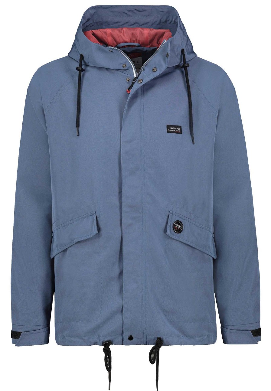 SUBLEVEL Leichte Ubergangsjacke Mit Kapuze Blue Jacken