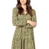 SUBLEVEL Kleid Mit Blumenprint Light Green Kleider