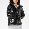 SUBLEVEL Steppjacke Im Modischen Glanz-Design Black Beliebt