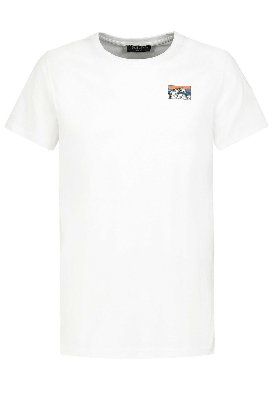 SUBLEVEL T-Shirt "Waves" White Shirts