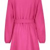 SUBLEVEL Musselin Blusenkleid Pink Kleider