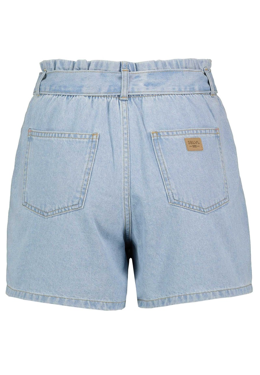 SUBLEVEL Jeansshorts Im Paperbaglook Light Blue Shorts