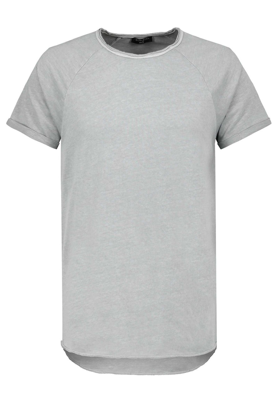 SUBLEVEL Basic Shirt Long Fit Middle Grey Shirts