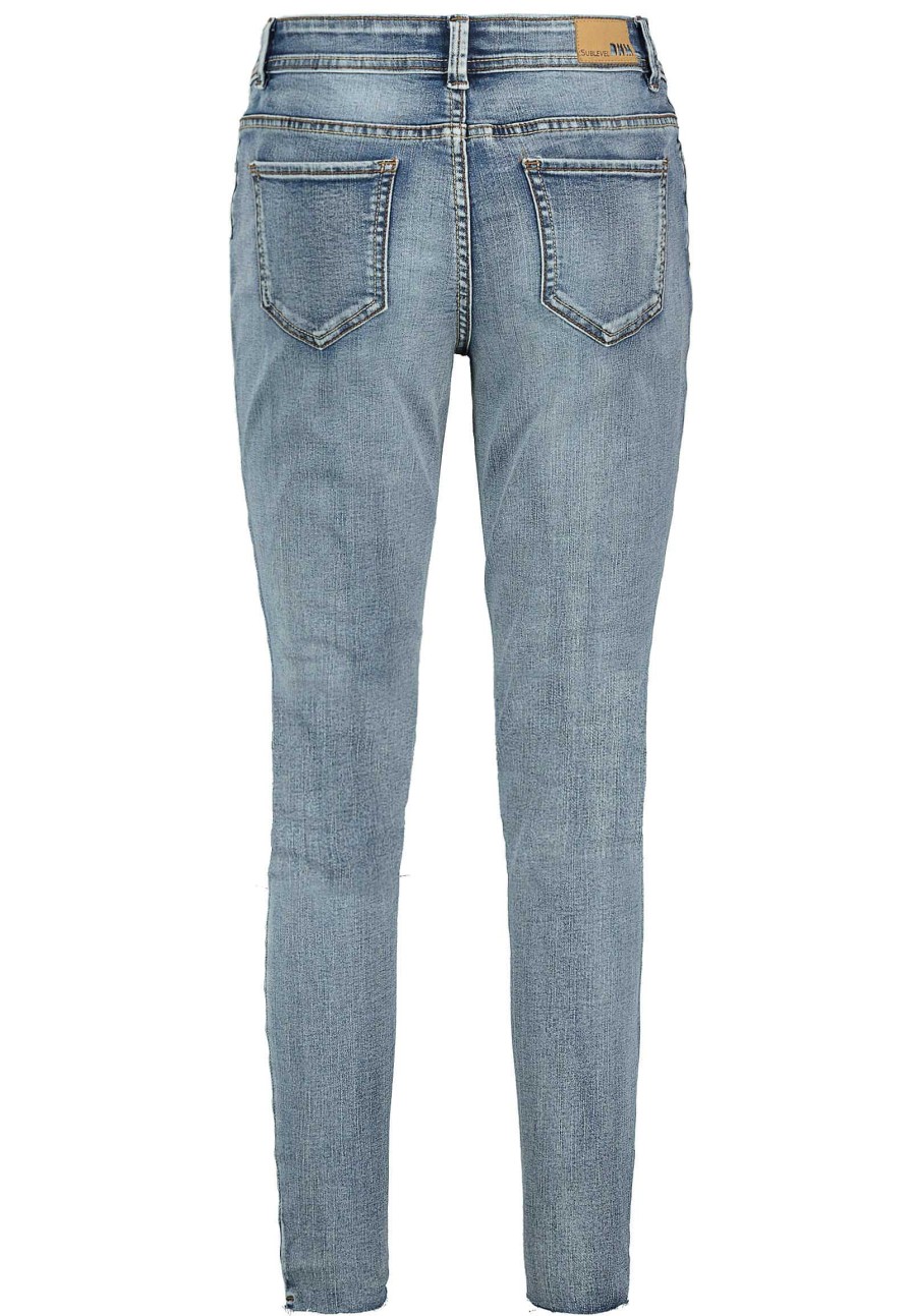 SUBLEVEL Skinny Jeans Destroyed Look Middle Blue Hosen