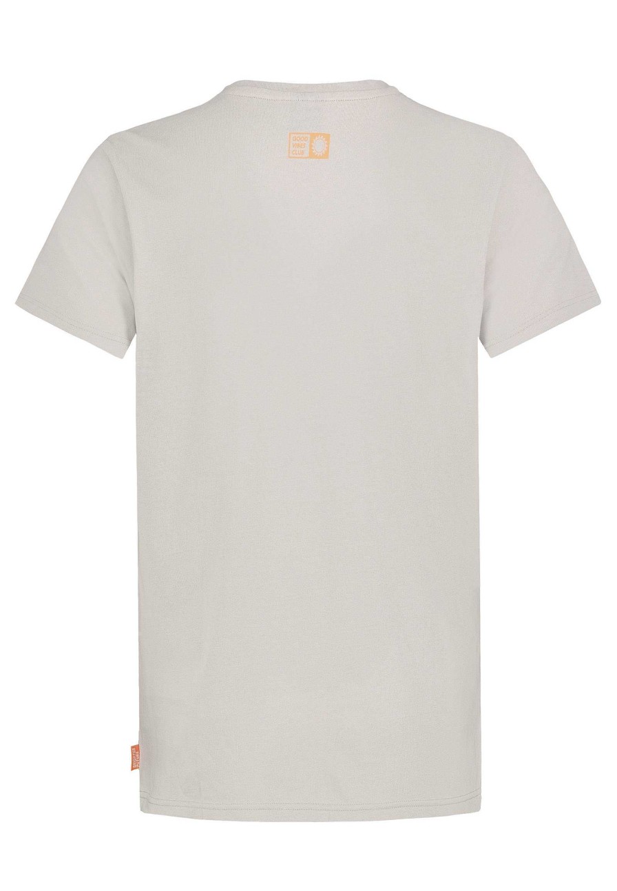 SUBLEVEL Basic T-Shirt Mit Miniprint Light Grey Shirts