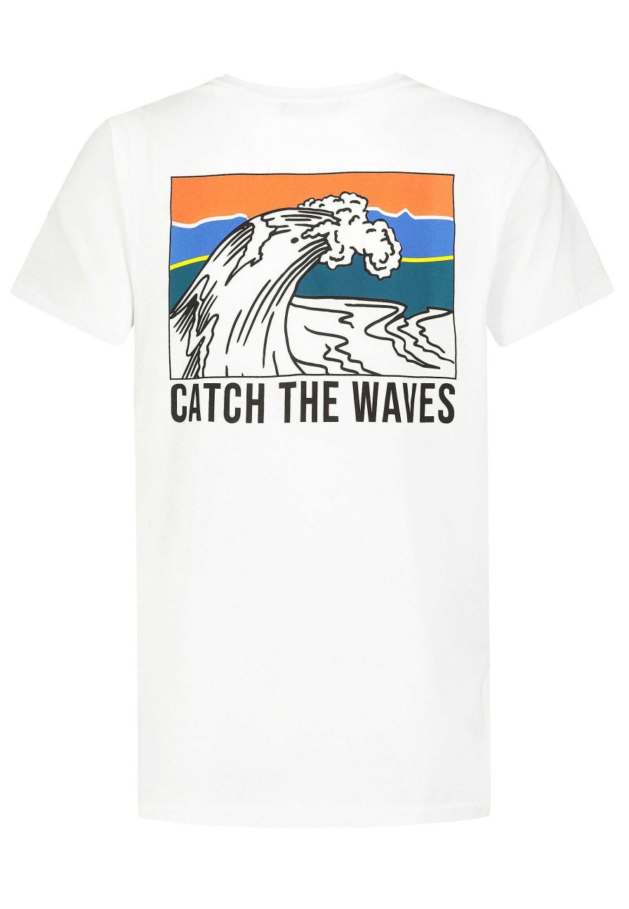 SUBLEVEL T-Shirt "Waves" White Shirts