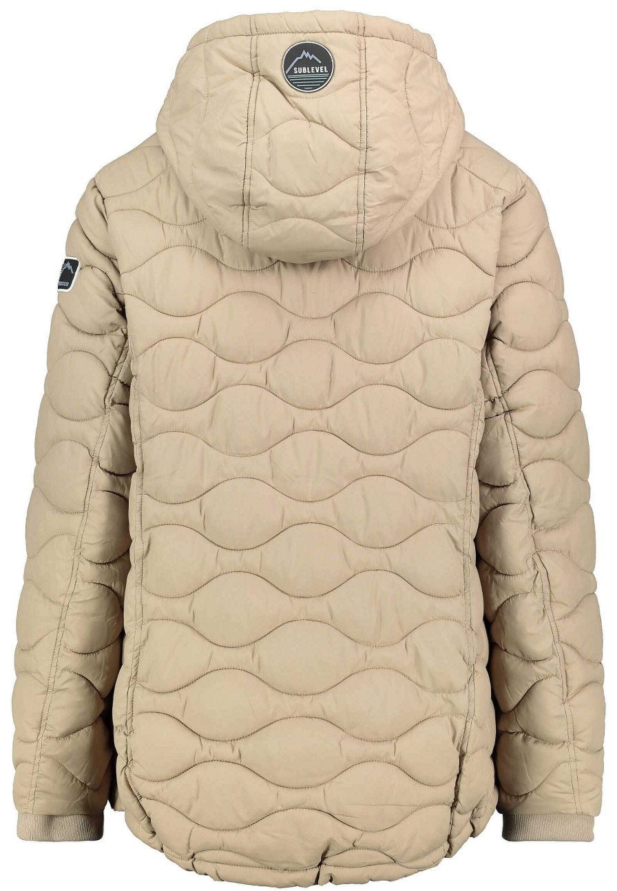 SUBLEVEL Damen Steppjacke Mit Speziellen Steppmuster Light Beige Beliebt