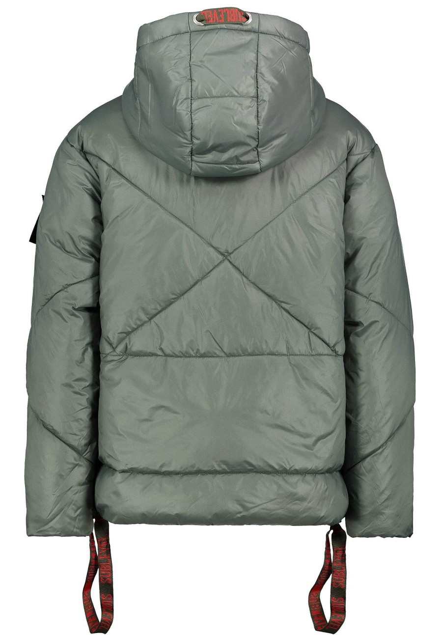 SUBLEVEL Gesteppte Winterjacke Mit Kapuze Green Jacken