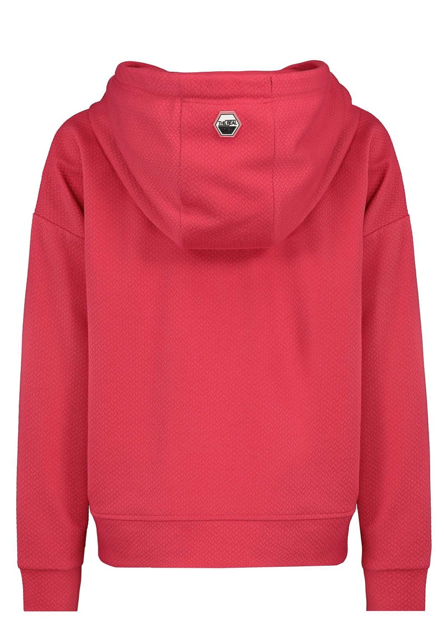 SUBLEVEL Basic Hoodie Mit Strukturmuster Red Pullover