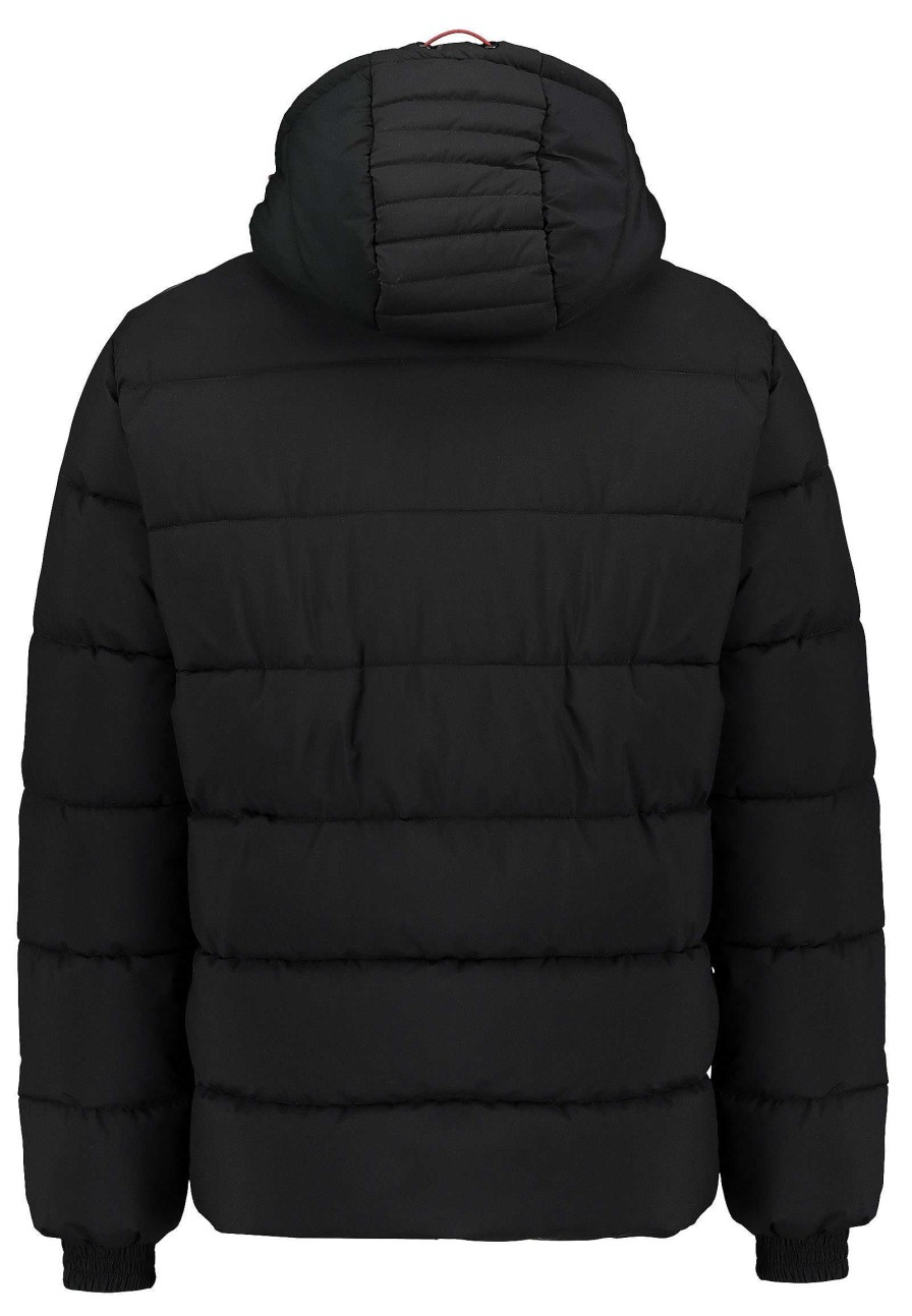 SUBLEVEL Herren Gesteppte Winterjacke Black Beliebt