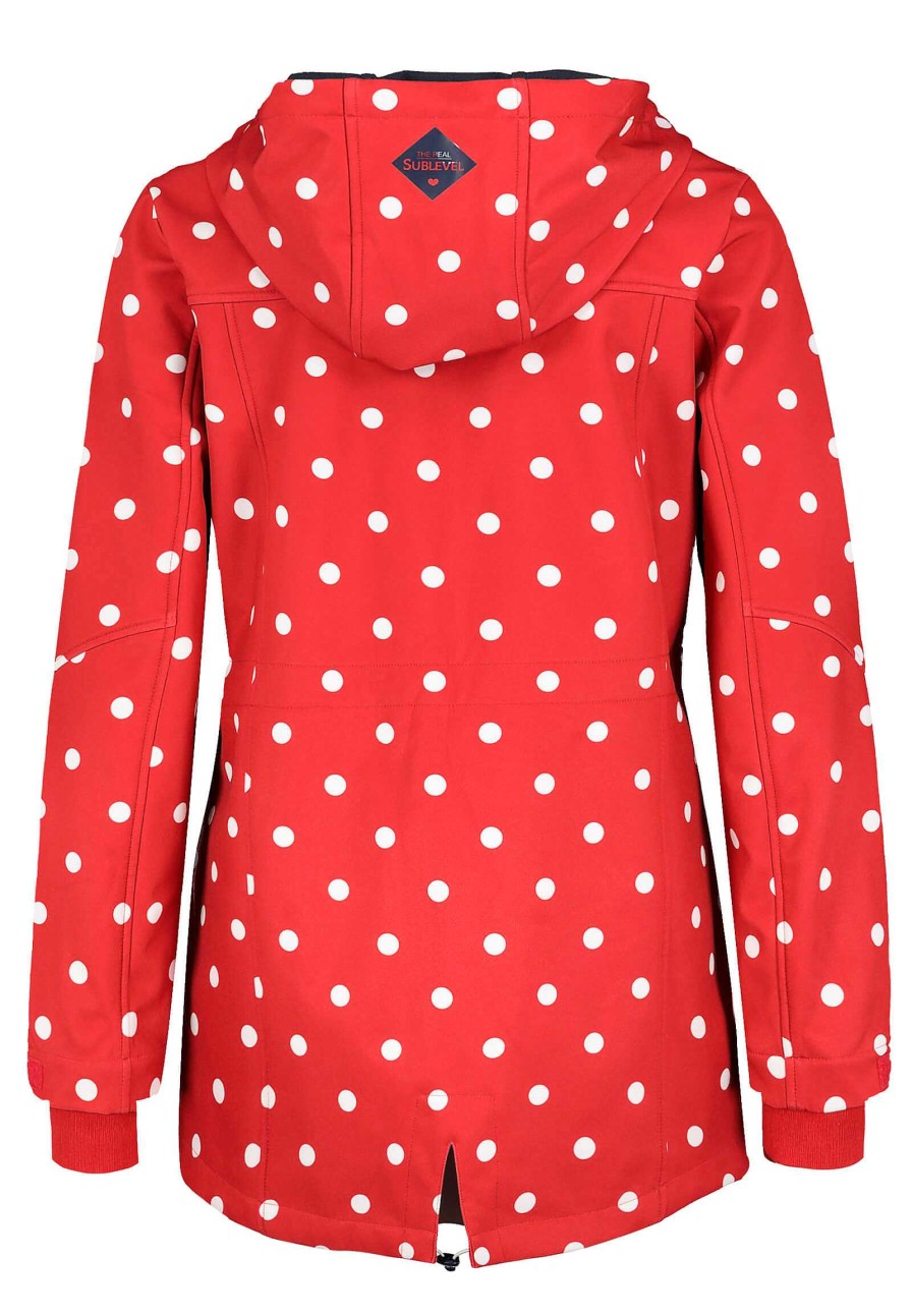 SUBLEVEL Softshelljacke Mit Allover Print Red-White Jacken