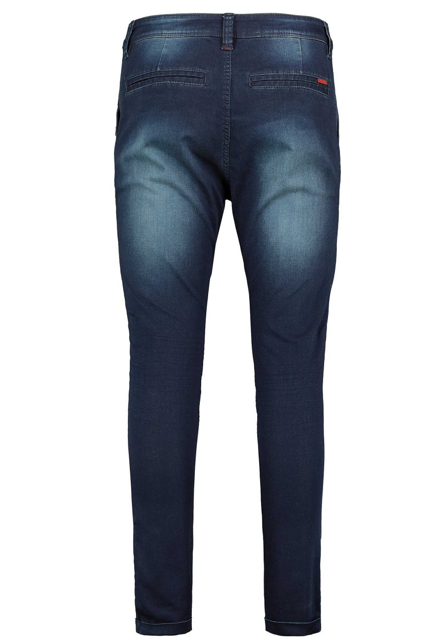 SUBLEVEL Chino Aus Sweat Denim Dark Blue Hosen