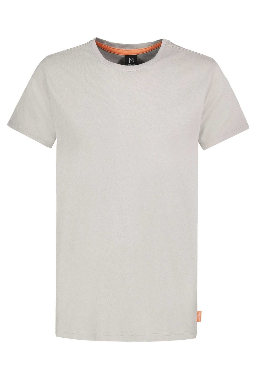 SUBLEVEL Basic T-Shirt Mit Miniprint Light Grey Shirts