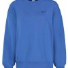 SUBLEVEL Damen Basic Sweatshirt Blue Beliebt