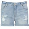 SUBLEVEL Jeansshorts Destroyed Light Blue Shorts