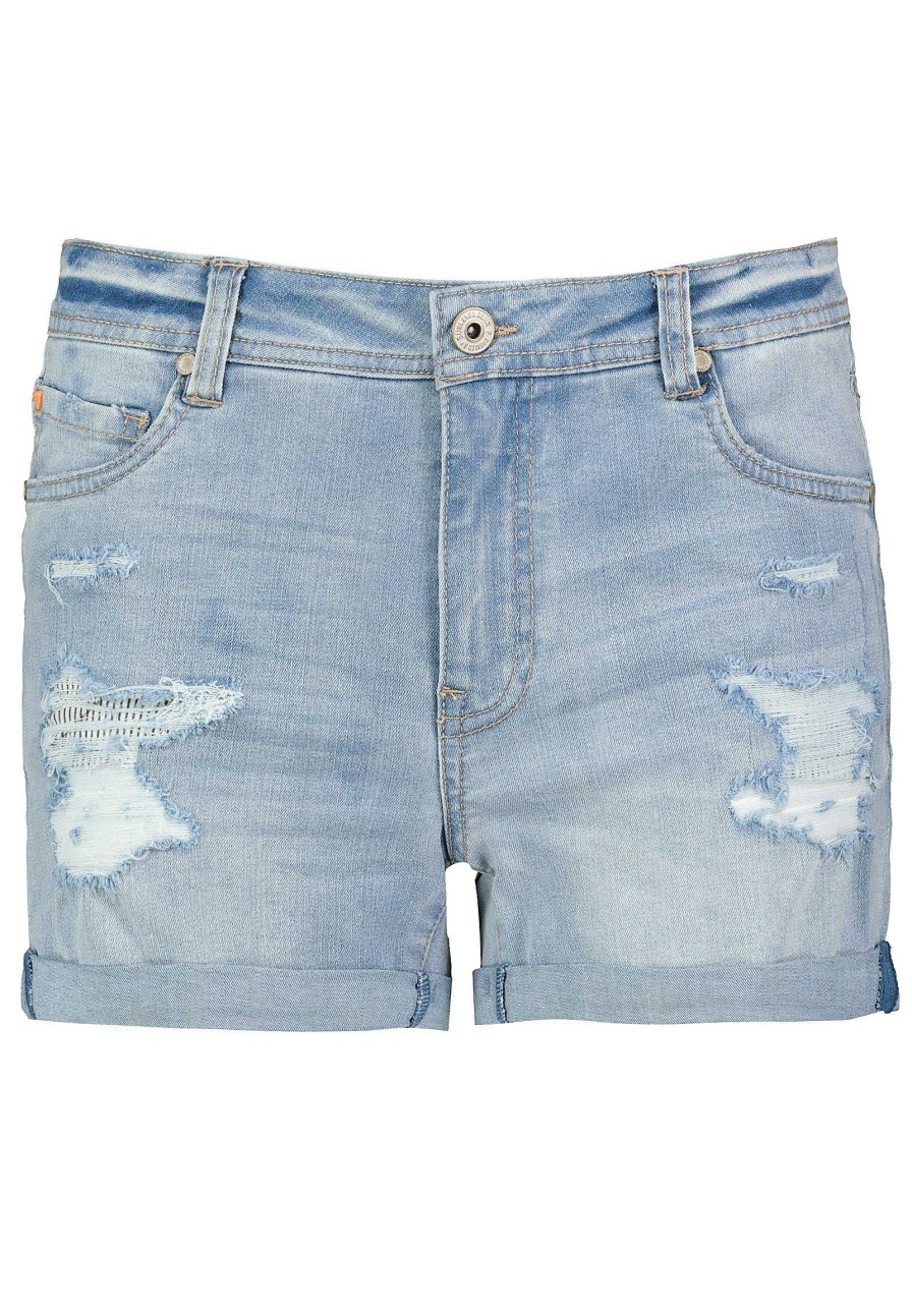 SUBLEVEL Jeansshorts Destroyed Light Blue Shorts