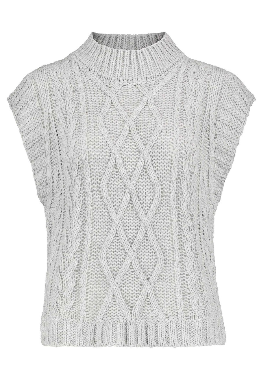 SUBLEVEL Strickpullunder Light Grey Pullover