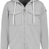 SUBLEVEL Sweatjacke Im Utility-Look Light Grey Pullover