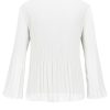 SUBLEVEL Plissee Bluse White Blusen