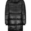 SUBLEVEL Winter Steppmantel Kapuze Black Beliebt