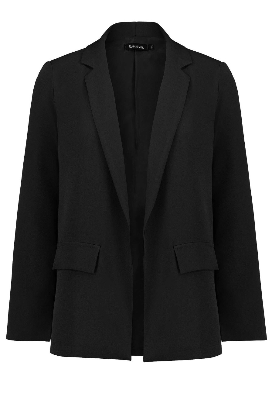 SUBLEVEL Klassischer Blazer Black Jacken