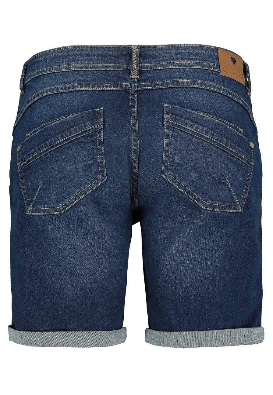 SUBLEVEL Stretch Bermuda Aus Jeans Dark Blue Shorts