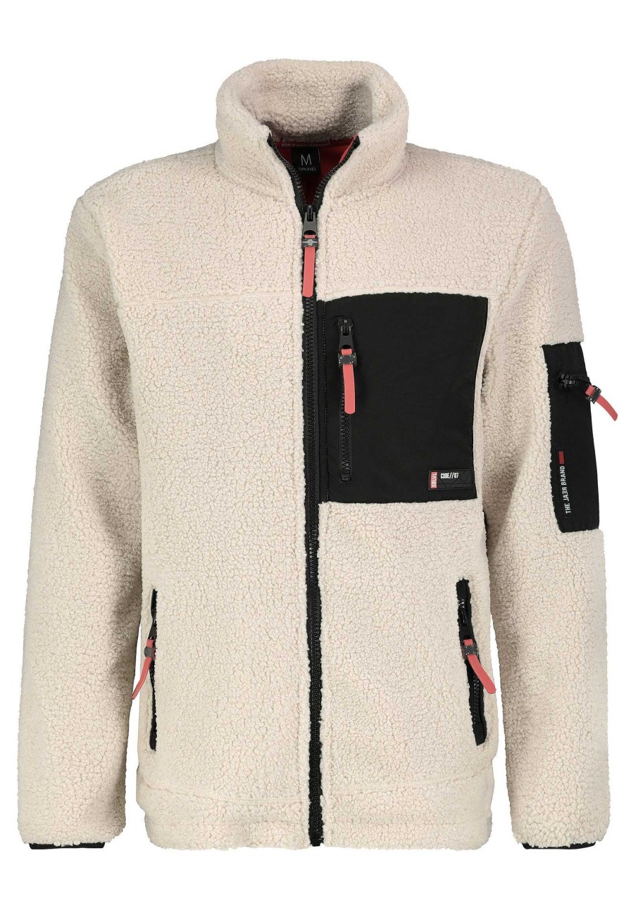 SUBLEVEL Teddyfleecejacke Mit Brusttasche Light Beige Jacken