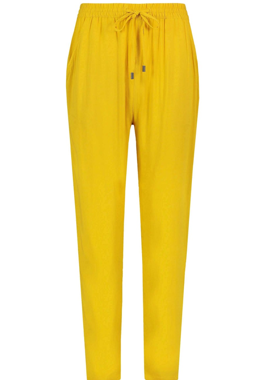 SUBLEVEL Viskose Hose Mit Gummibund Yellow Hosen