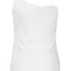 SUBLEVEL One Shoulder Top White Shirts