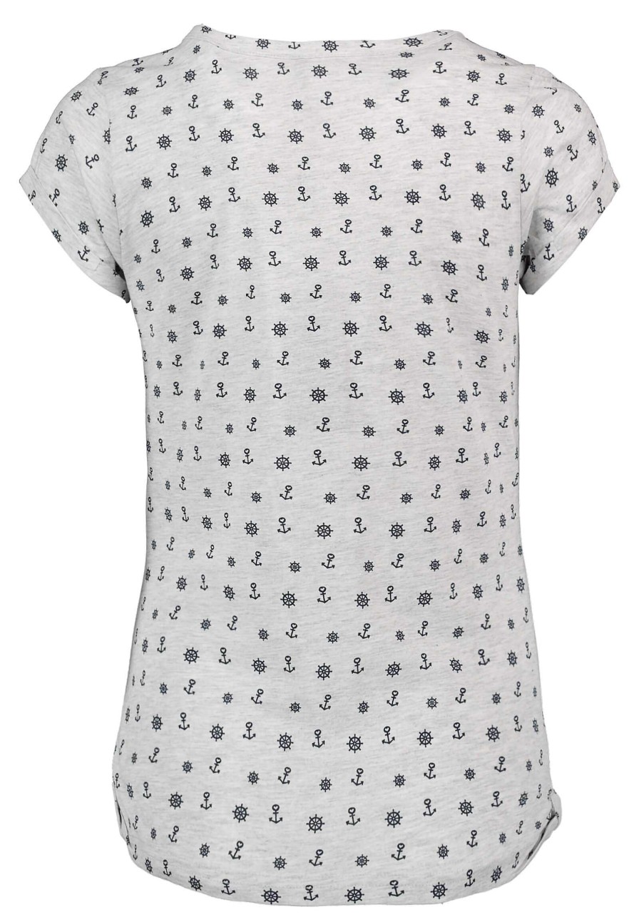 SUBLEVEL T-Shirt Minimal Ankerprint Grey Shirts