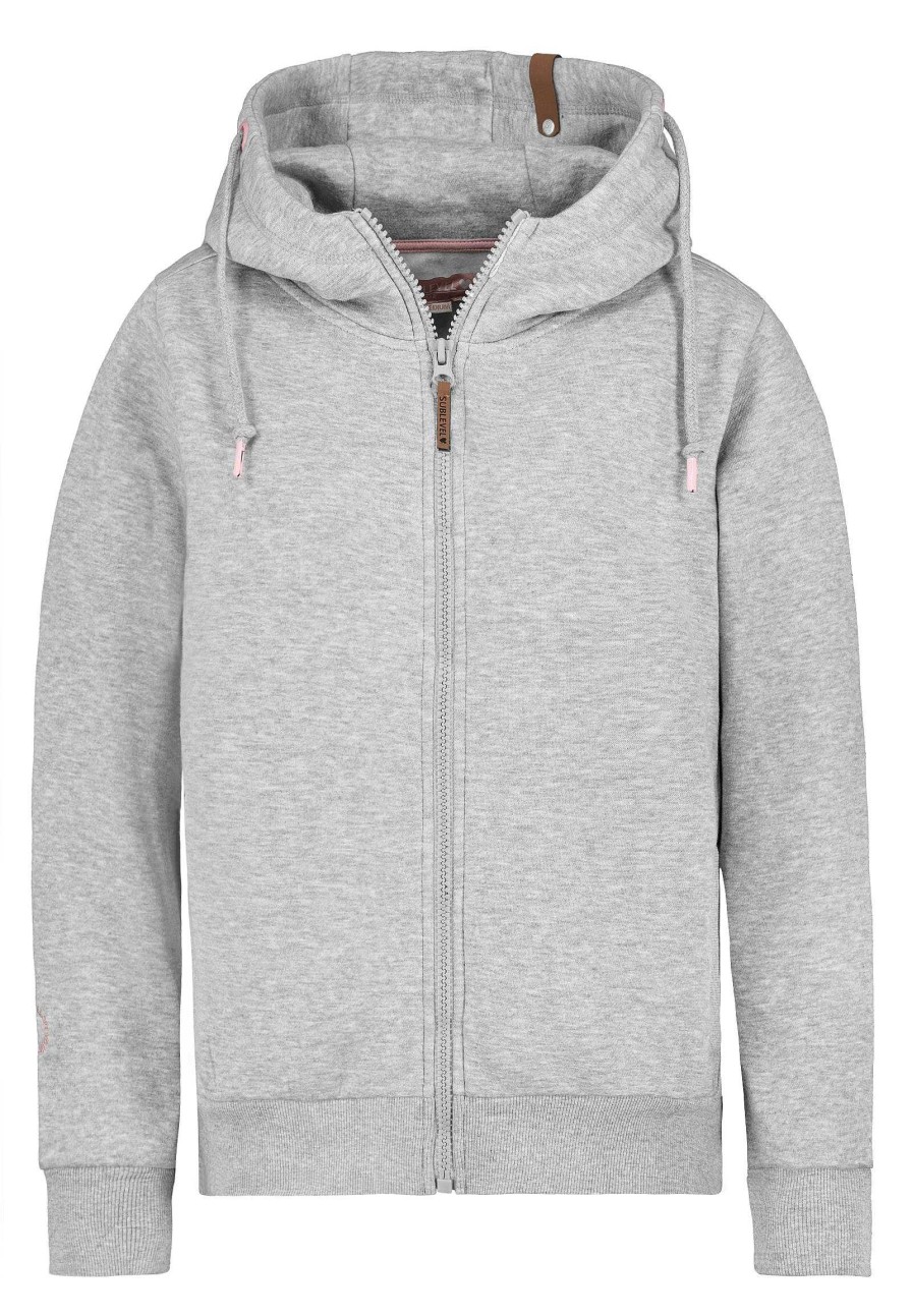 SUBLEVEL Basic Kapuzensweatjacke Light Grey Hoodies