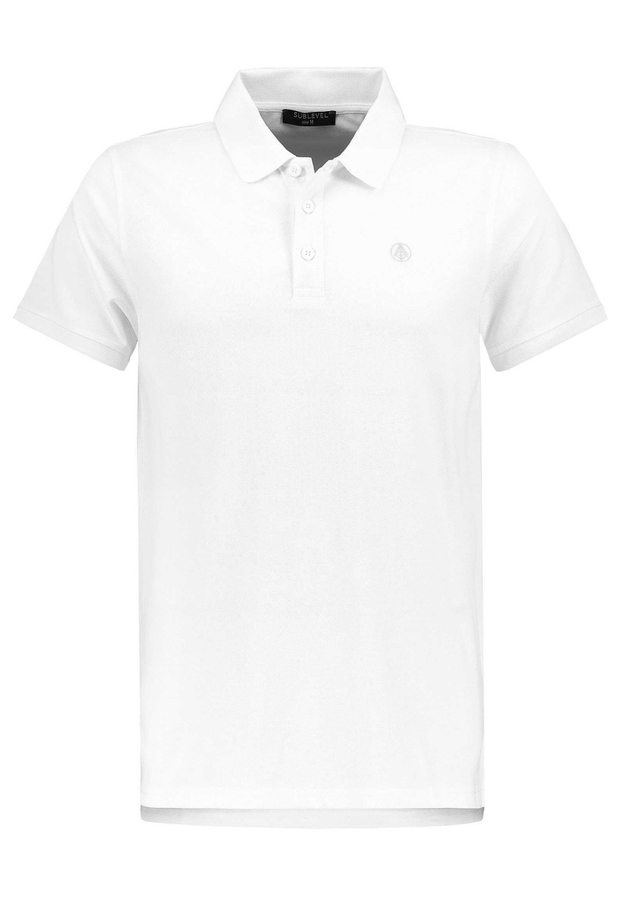 SUBLEVEL Polo-Shirt Mit Stickerei White Shirts